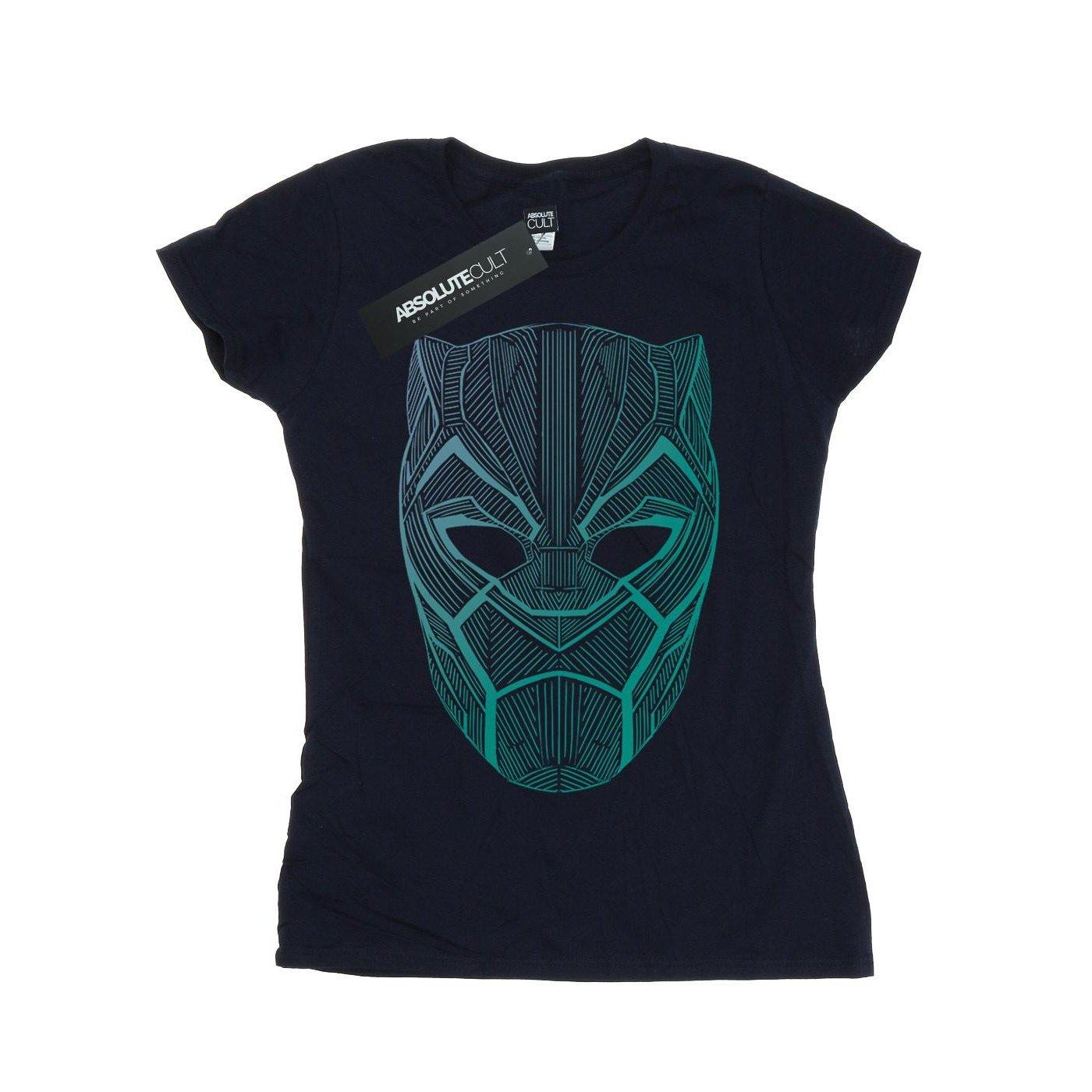 Image of Black Panther Tribal Mask Tshirt Damen Marine XL