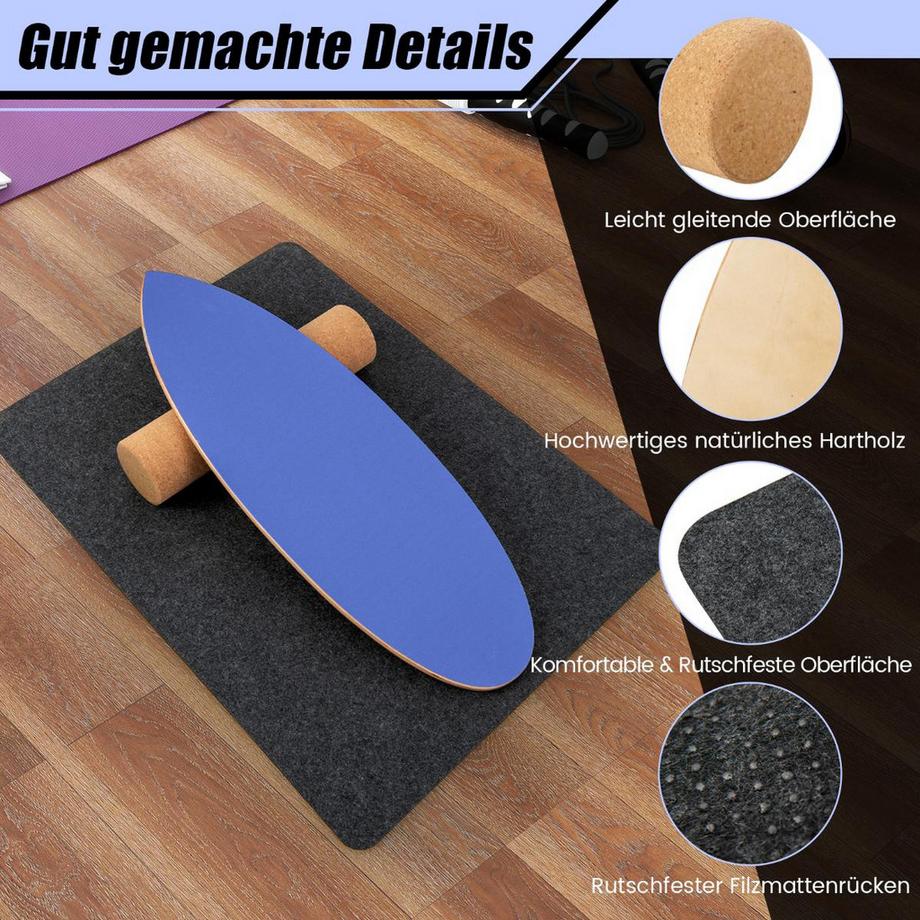 Northix  Set Balance Board con rullo in sughero 
