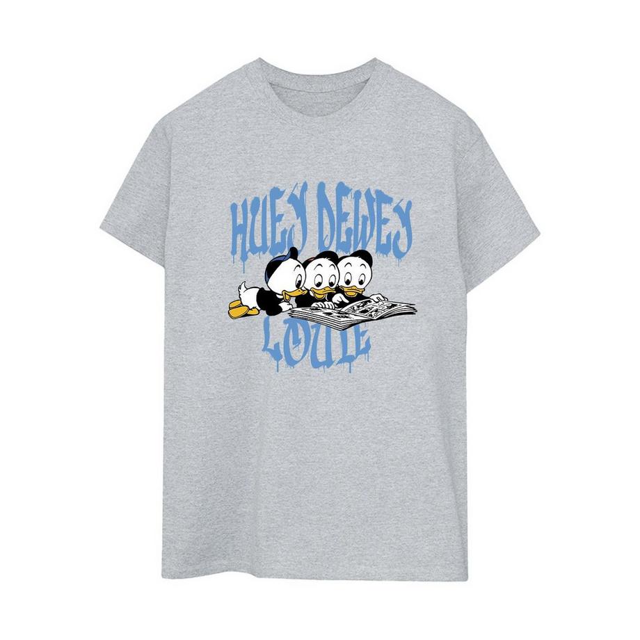 Disney T-shirt Stampa Grafica Huey Dewey Louie  