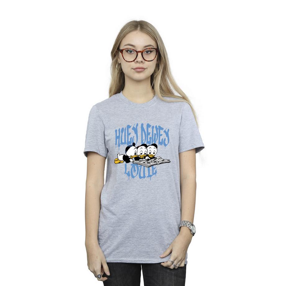 Disney T-shirt Stampa Grafica Huey Dewey Louie  