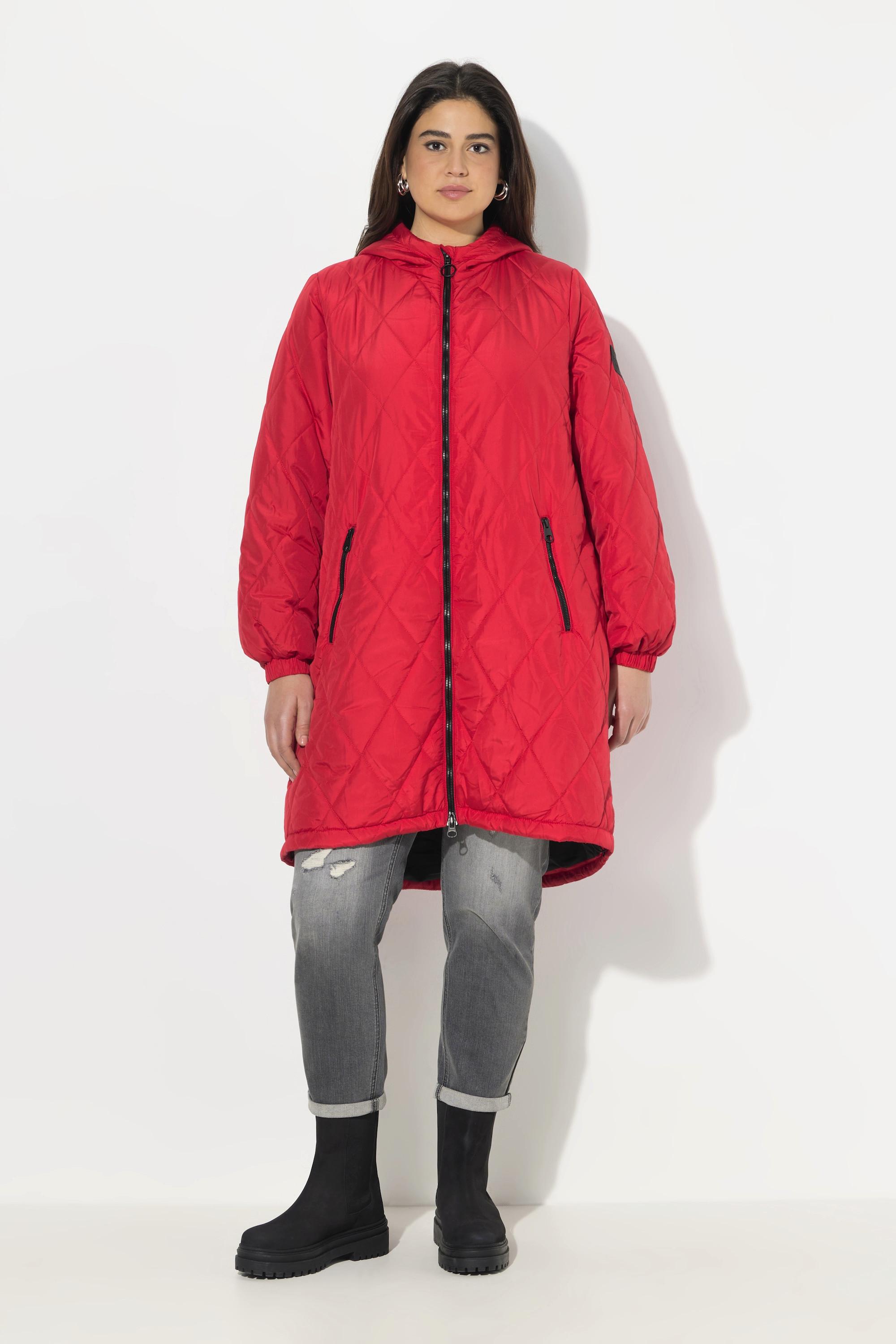 Ulla Popken  Manteau matelassé léger, imperméable, fermeture éclair à double sens 