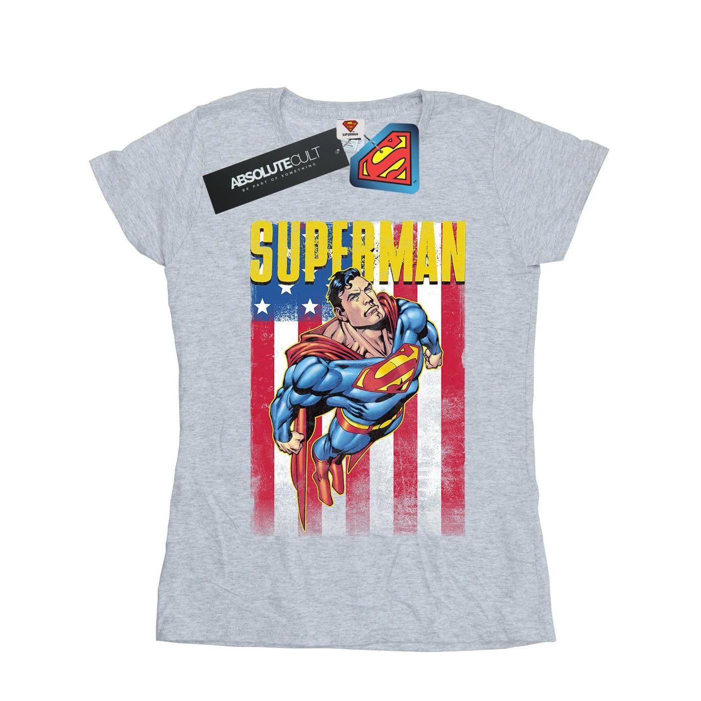 Image of Superman Flight Tshirt Damen Grau S