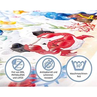 Activity-board Circus Aquarelli - tapis de bain pour enfants | tapis de bain antidérapant premium 100x40cm | belle conception d’aquarelle | tapis de douche antidérapant | qualité testée | Sans BPA  