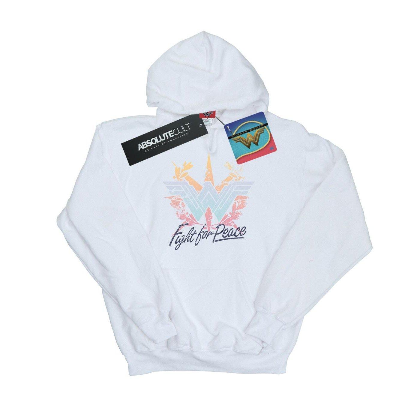Image of Wonder Woman Fight For Peace Kapuzenpullover Jungen Weiss 152-158