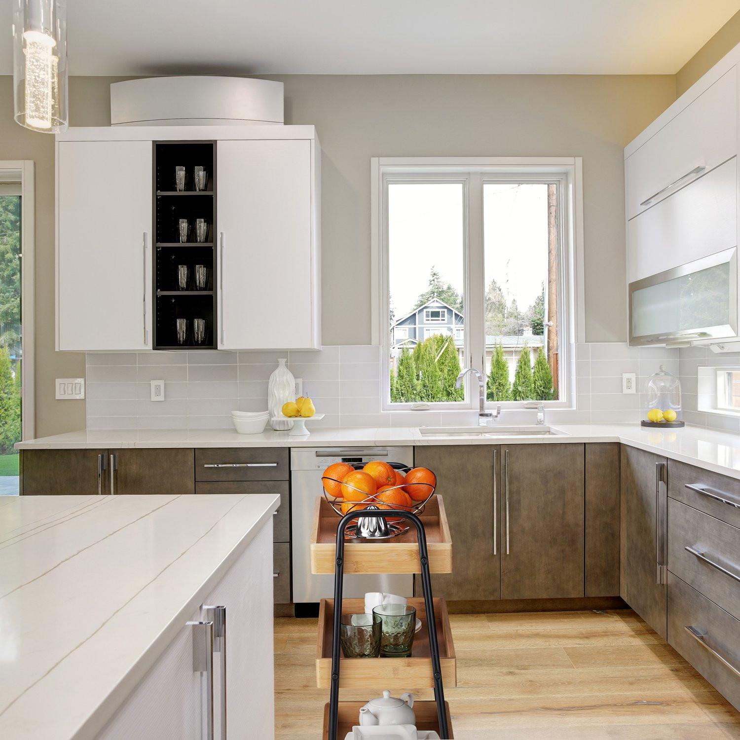 Northio Carrello di servizio in bambù  