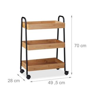 Northio Carrello di servizio in bambù  