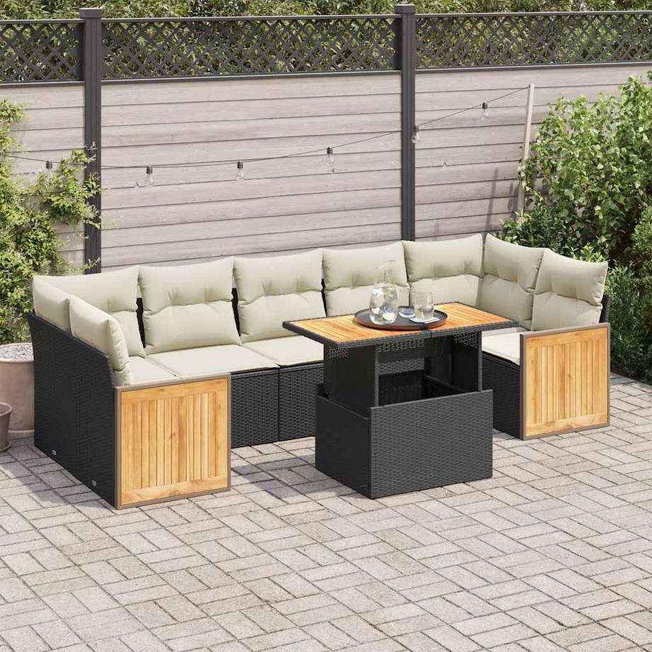 VidaXL set di divani da giardino Polirattan  