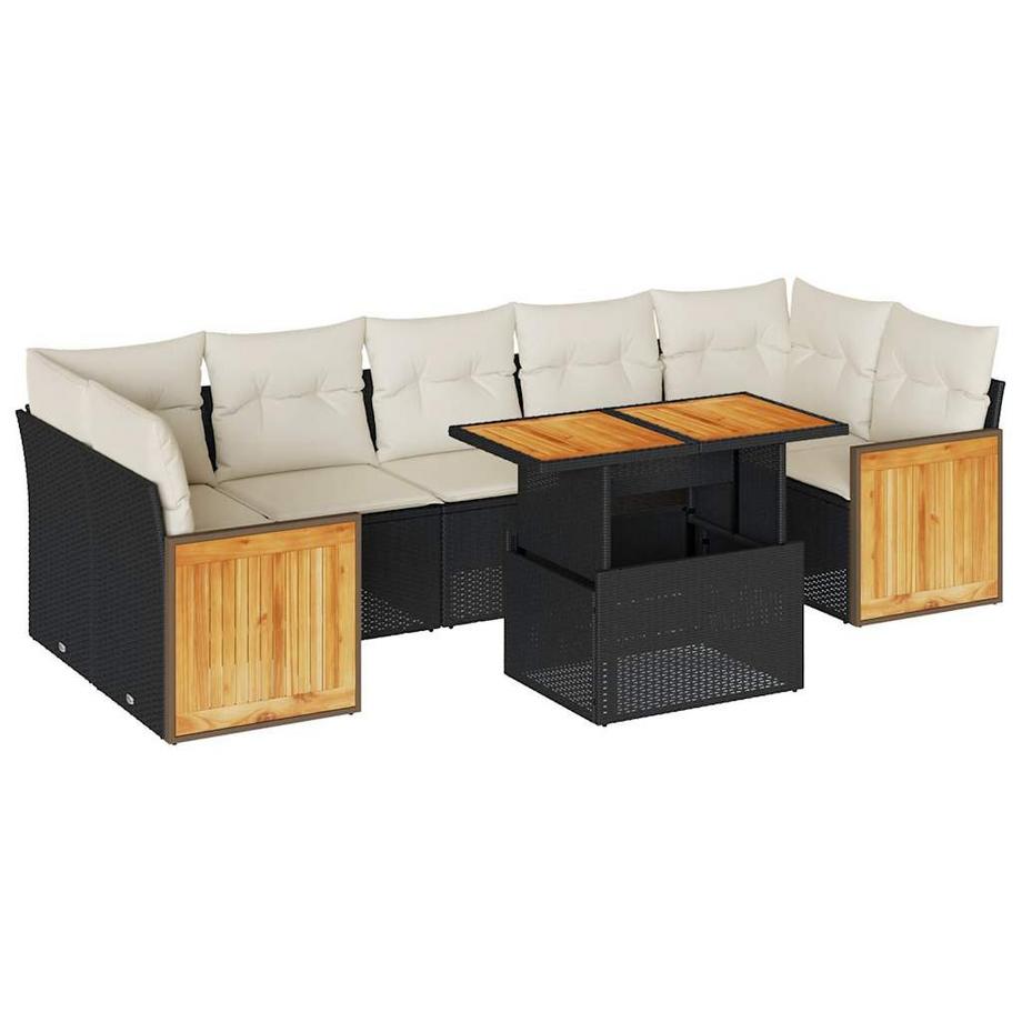 set di divani da giardino Polirattan