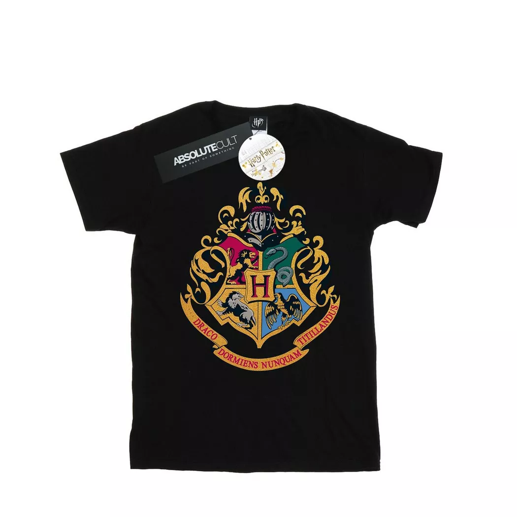 Harry Potter - Hogwarts TShirt, für Damen, Schwarz, Größe S