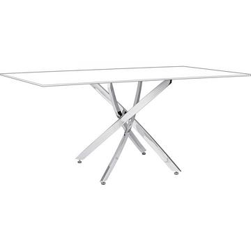 Pied de table George chromé pour plateau 160x90