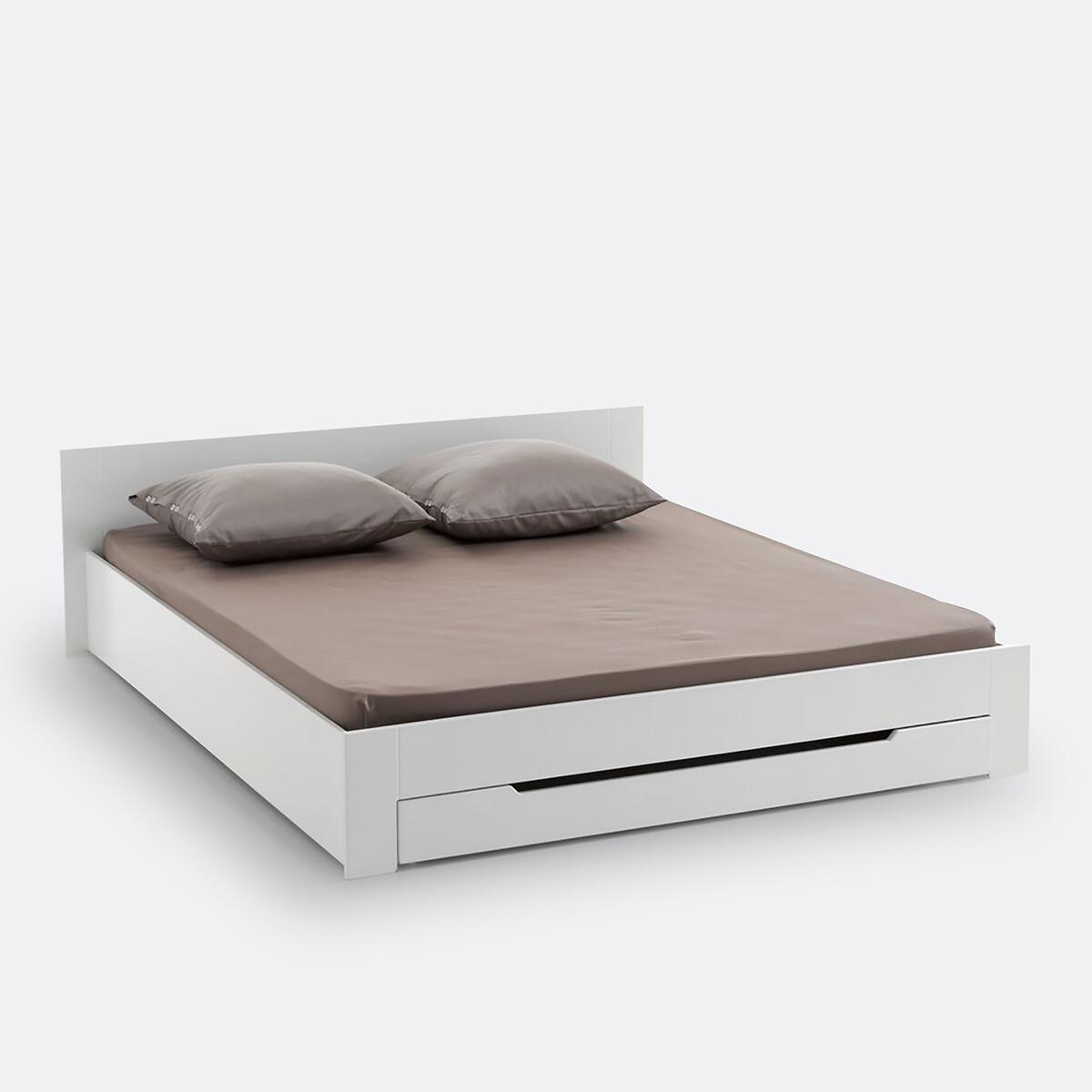 La Redoute Intérieurs Doppelbett Crawley mit Lattenrost und Schublade  