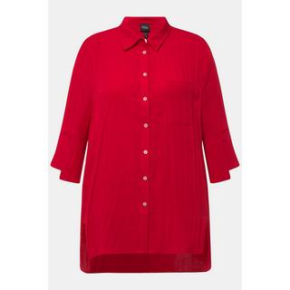 Ulla Popken  Camicia con polsini asimmetrici, collo da camicia e maniche a 3/4 