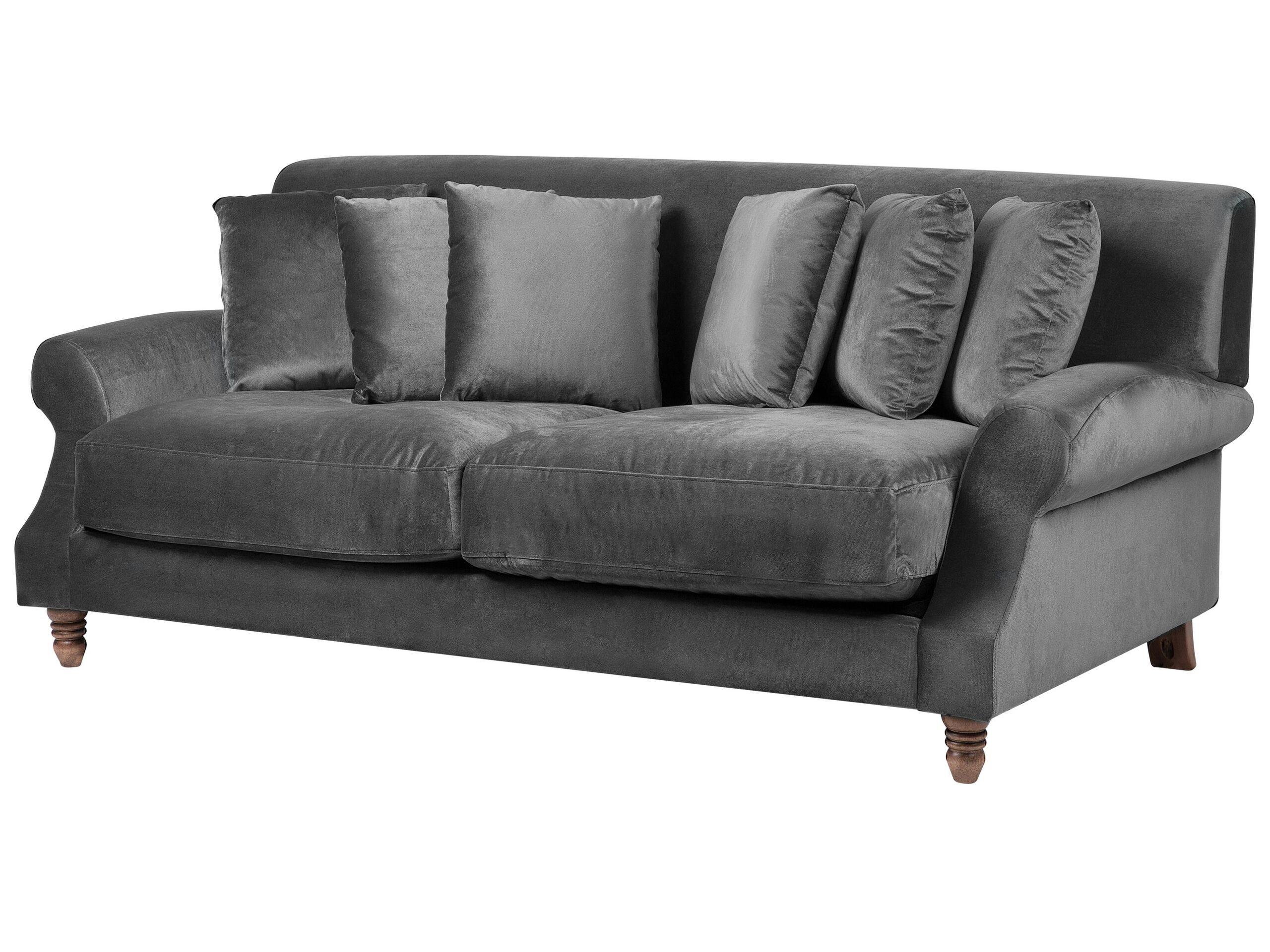 Beliani 2 Sitzer Sofa aus Samtstoff Glamourös EIKE  