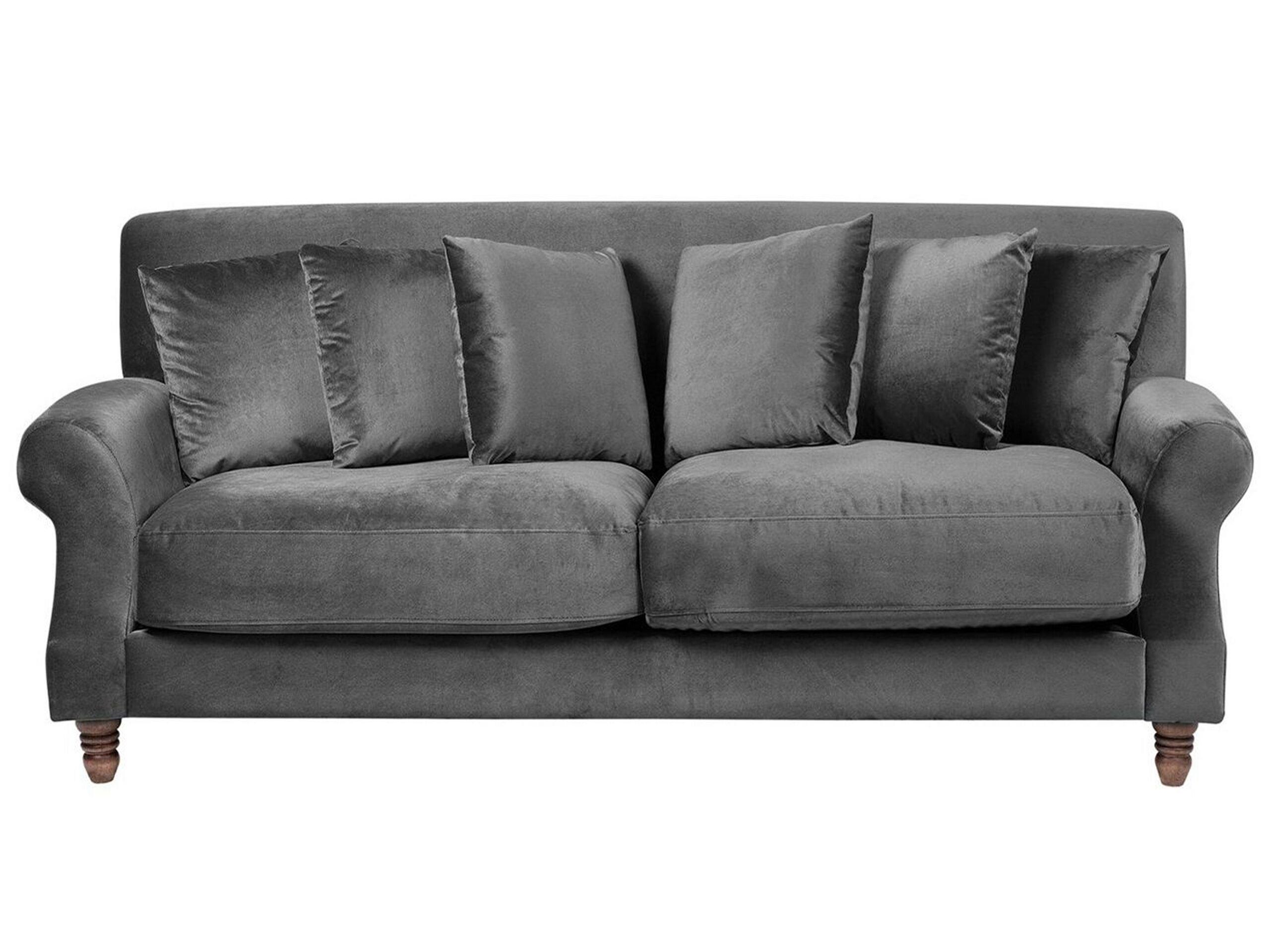 Beliani 2 Sitzer Sofa aus Samtstoff Glamourös EIKE  