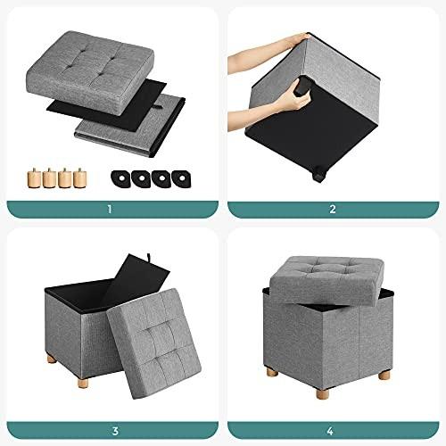 Pricenet Elegante Aufbewahrungsbank mit gesteppter Oberfläche und 300 kg Tragkraft  