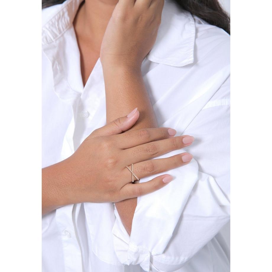 Elli  Ring Kreuz Zirkonia 