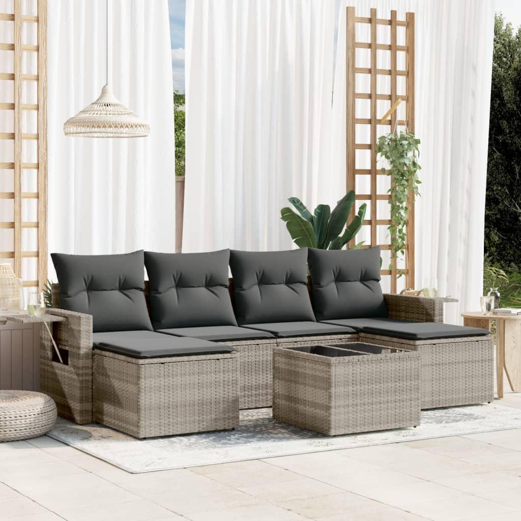 VidaXL set divano da giardino Polirattan  