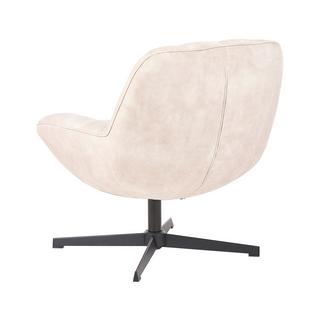 Beliani Chaise avec repose-pied en Velours Rétro LIA  