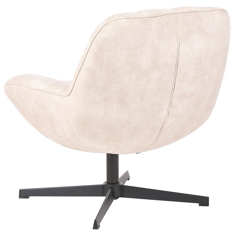 Beliani Fauteuil pivotant en Velours  LIA  