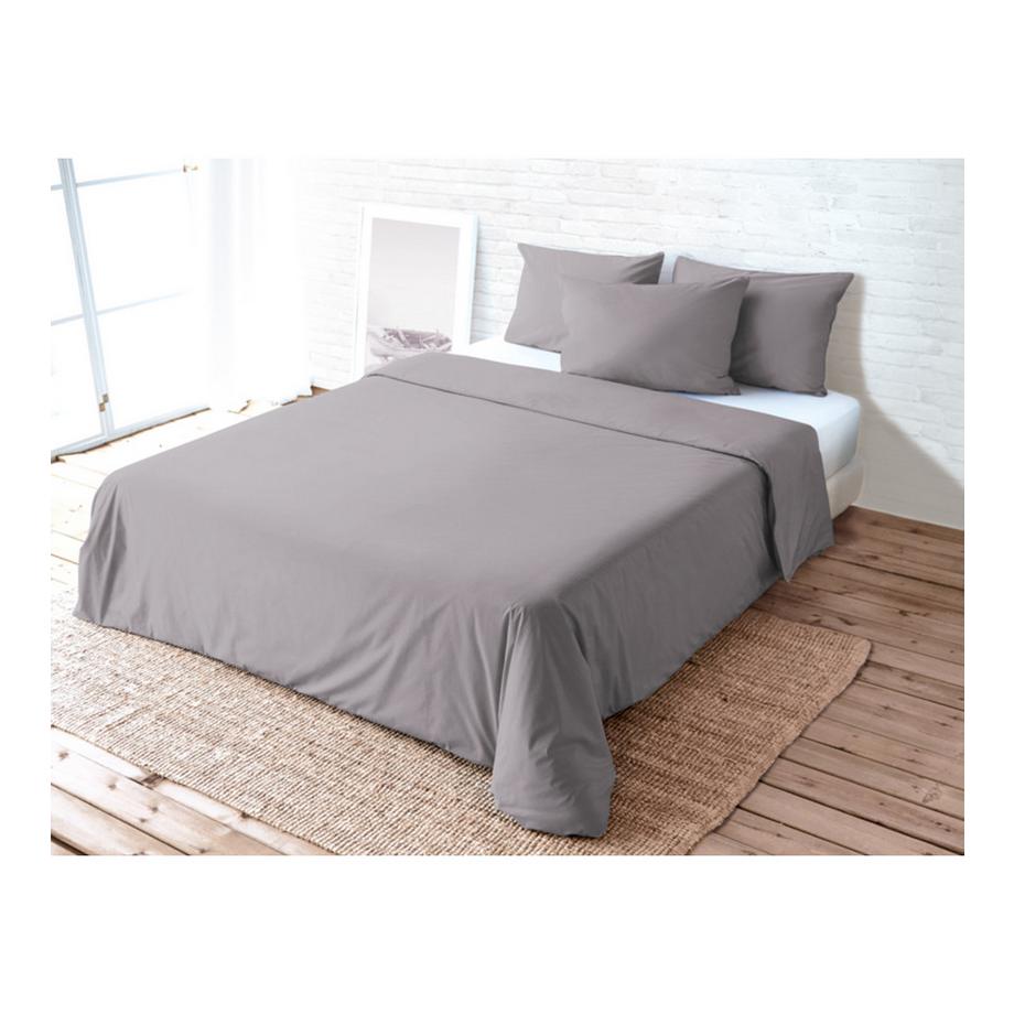 Living Home Uni Perkal Set de Linge de Lit  