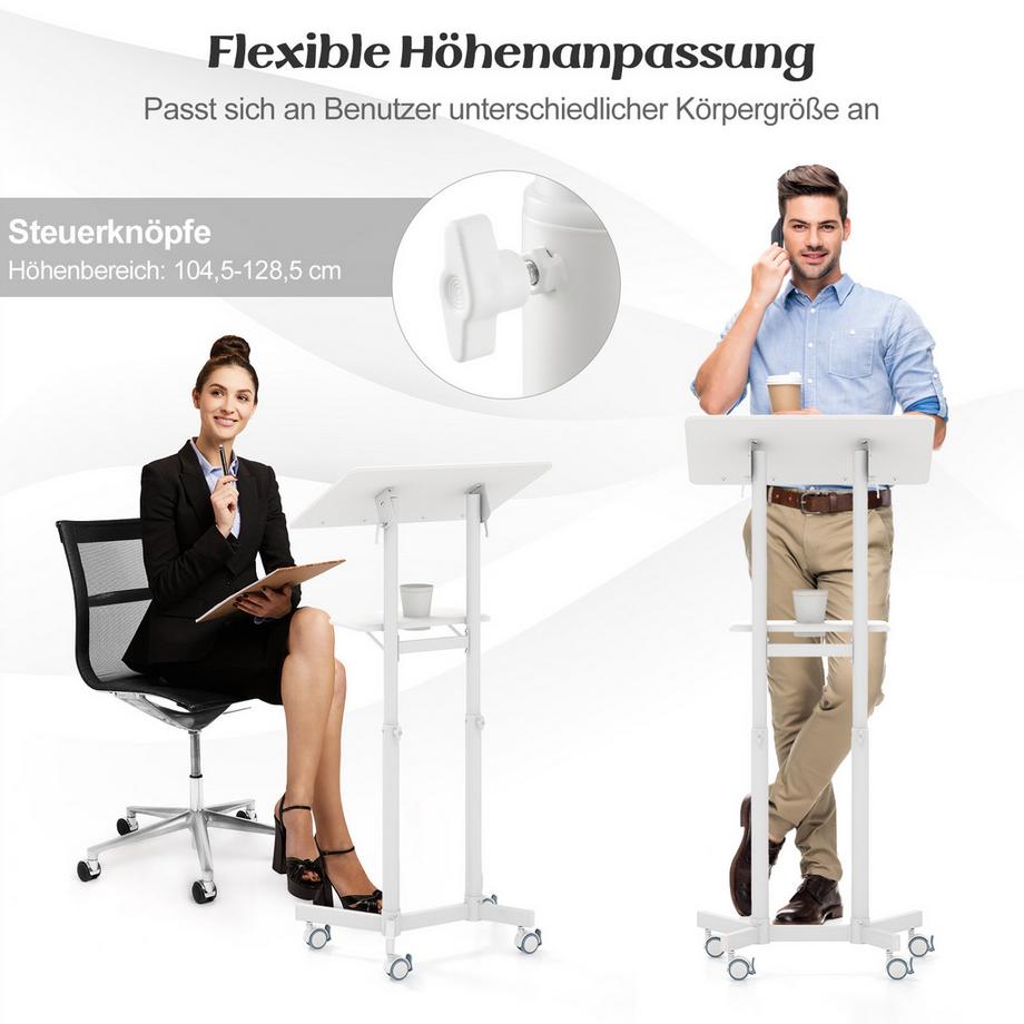 Northix Support de podium mobile réglable  