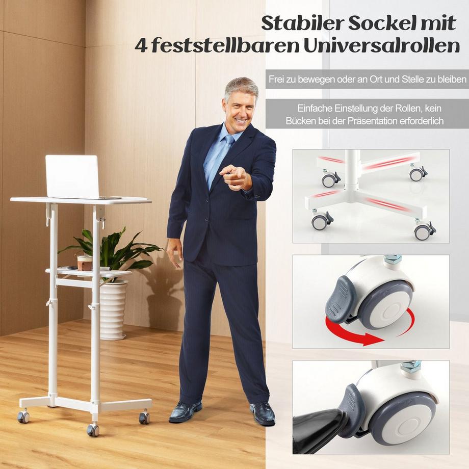 Northix Support de podium mobile réglable  