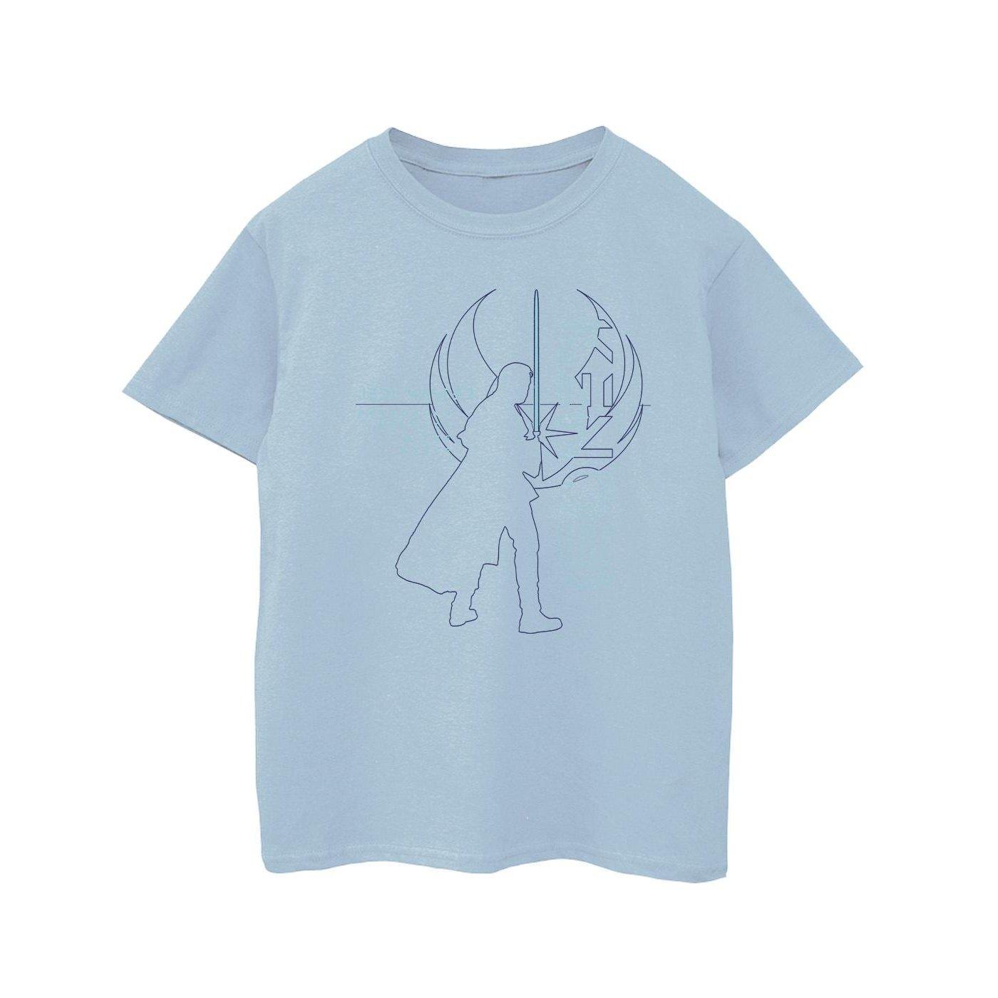 Image of Obiwan Kenobi Jedi Master Balance Tshirt Mädchen Blau 152-158