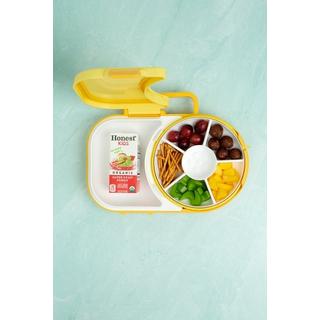 GöBe GöBe Lunchbox für Kinder mit Snackschleuder, Honey Yellow   