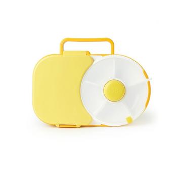 GöBe Lunchbox für Kinder mit Snackschleuder, Honey Yellow 