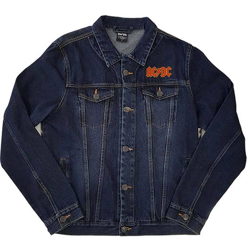 Image of Acdc About To Rock Jeansjacke Damen Blau Denim XL