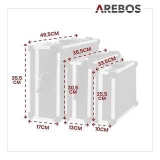 Arebos  Set de 3 valises de transport | Volume total 50 L | Verrouillable | Sangle de transport 