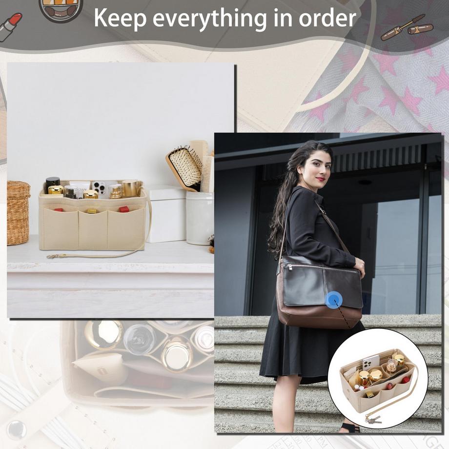 Alopini  Organisateur de sac à main, organisateur de sac en feutre, organisateur de sac dans le sac, organisateur de sac shopper 