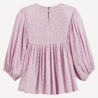 La Redoute Collections  Bedruckte Bluse mit kurzen Ärmeln und weitem Schnitt 
