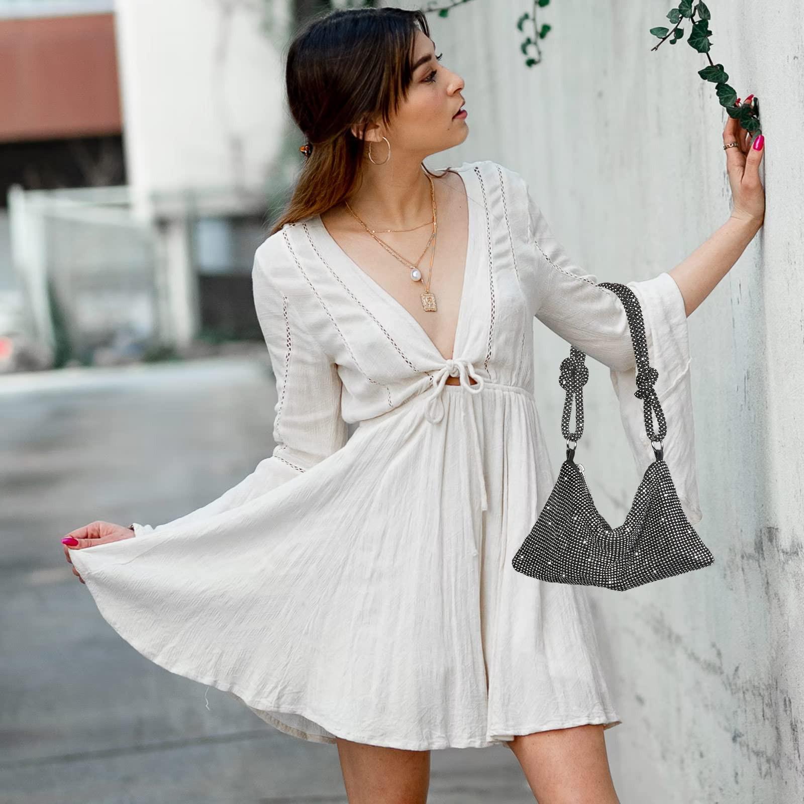 Only-bags.store Pailletten Clutch Umhängetasche  