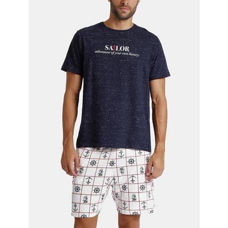 Admas  Pyjama Shorts T-Shirt Sailor 