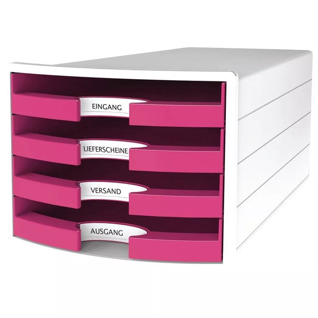 HAN Schubladenbox Impuls A4/C4 1013-56 pink 4 Schubladen