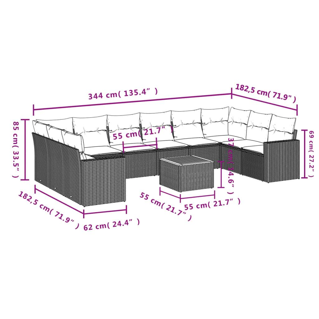 VidaXL Garten sofagarnitur poly-rattan  