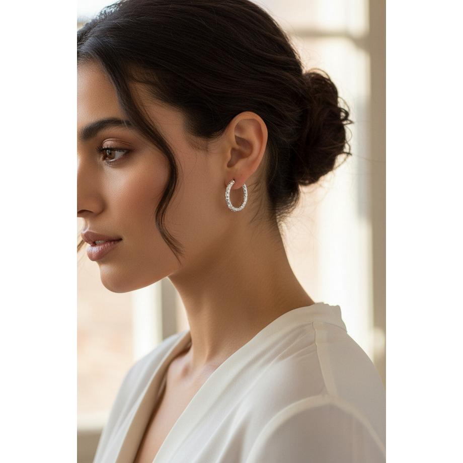 Maxte  Créoles Huggie en    à Motif Peau de Serpent 