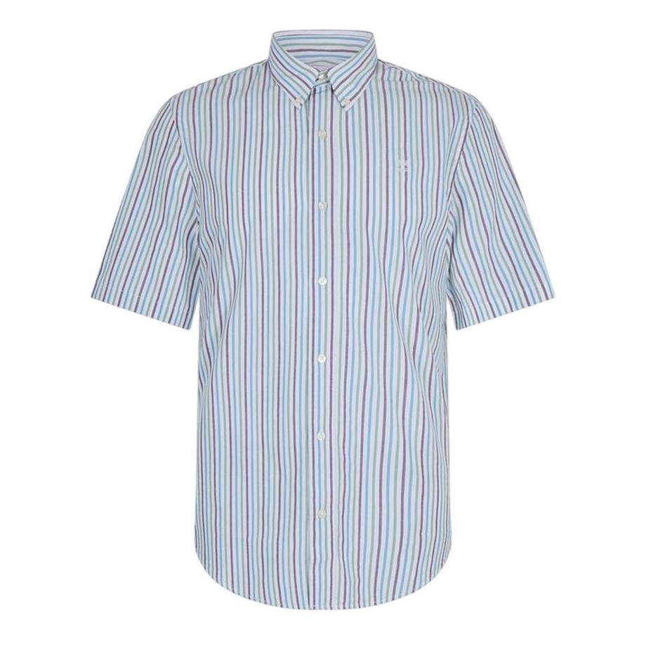Chemise À Boutons Manches Courtes Motiftyle À Rayures