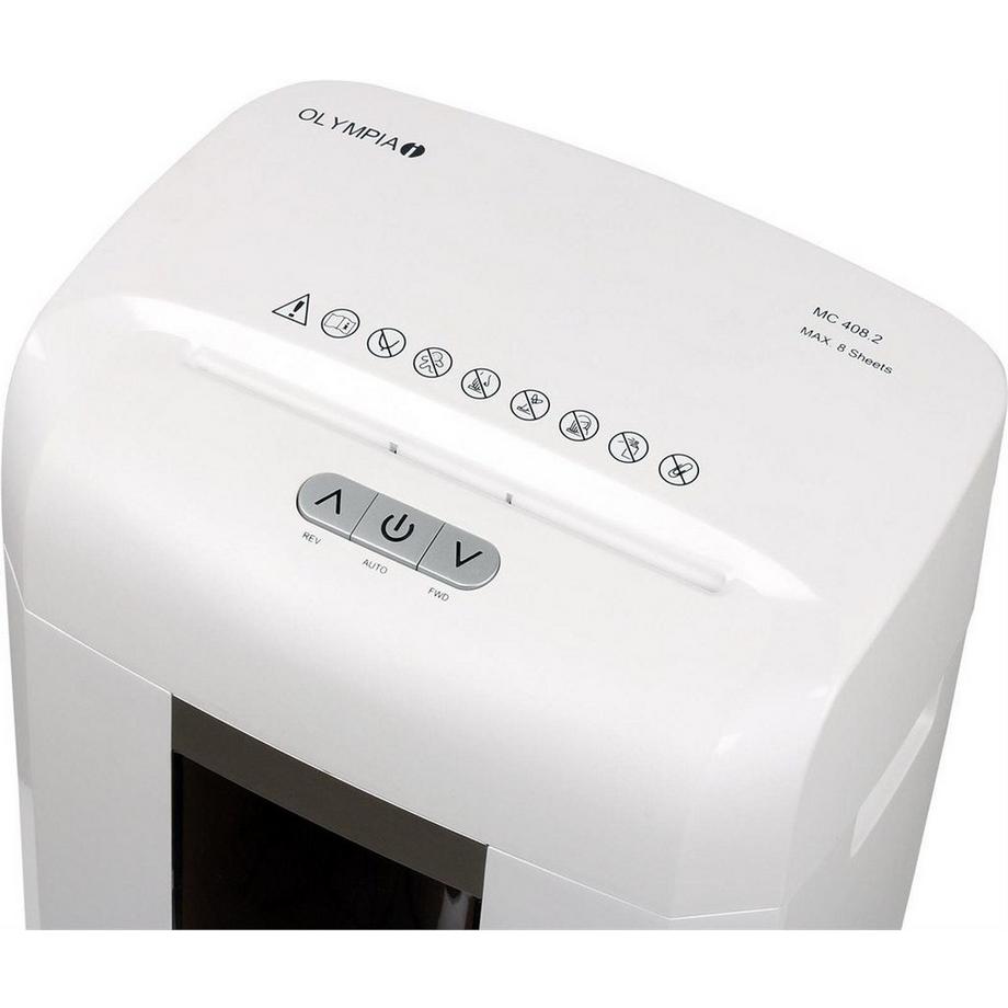 Olympia MC 408.2 Aktenvernichter 8 Blatt Partikelschnitt 2 x 15 mm P-5 16 l  