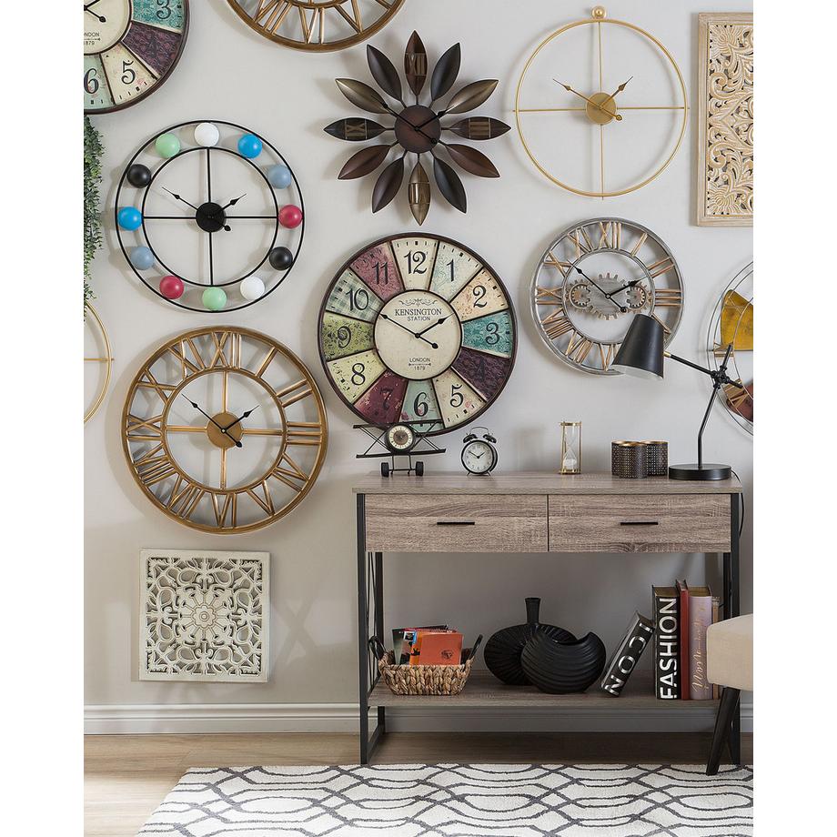 Beliani Horloge murale en Métal Rétro BEINWIL  