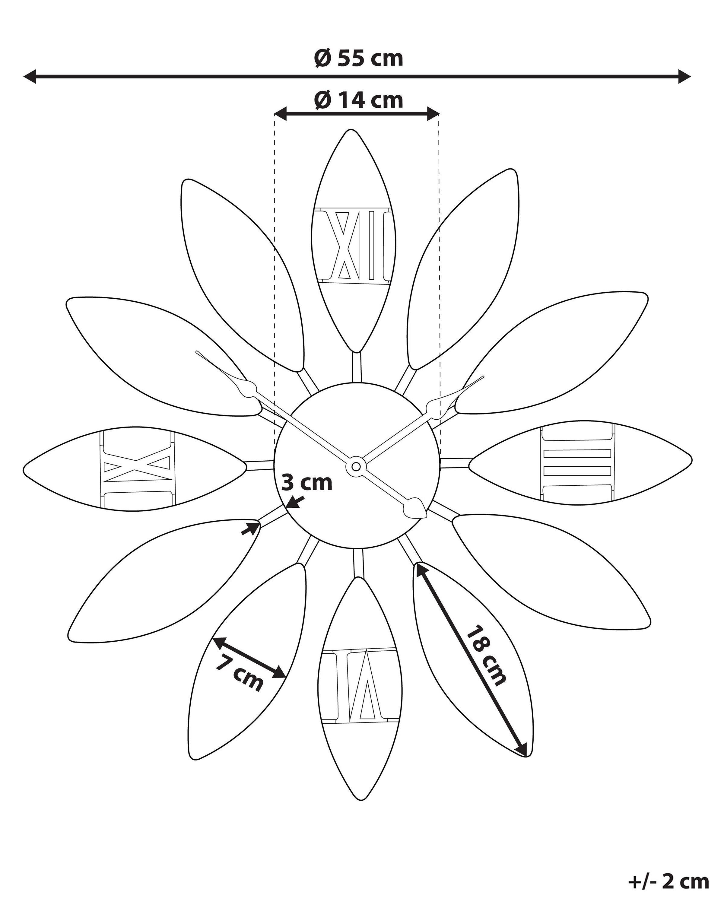 Beliani Wanduhr aus Eisen Retro BEINWIL  