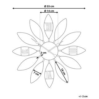 Beliani Wanduhr aus Eisen Retro BEINWIL  
