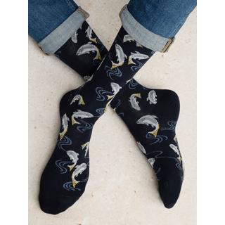 BLEU FORET  Chaussettes Poissons 