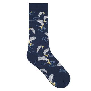 BLEU FORET  Chaussettes Poissons 