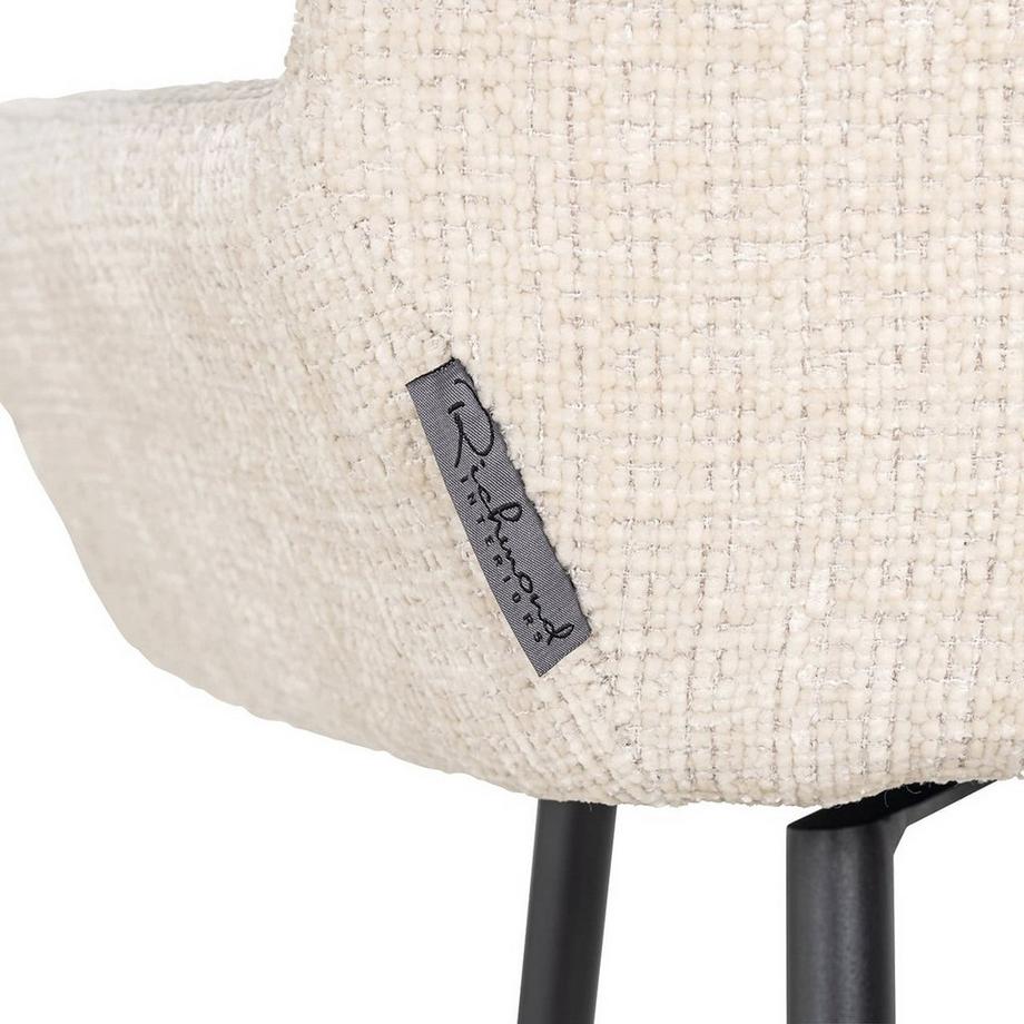 mutoni Tabouret de bar Linsey beige chenille  