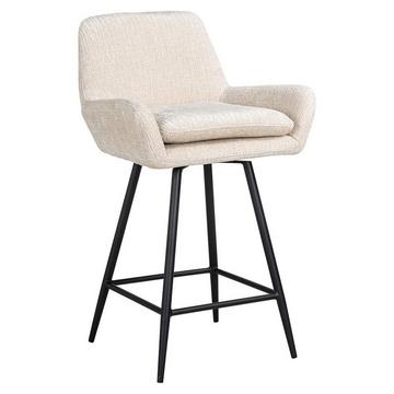 Tabouret de bar Linsey beige chenille