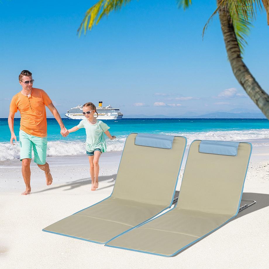 Outsunny chaise longue de plage  