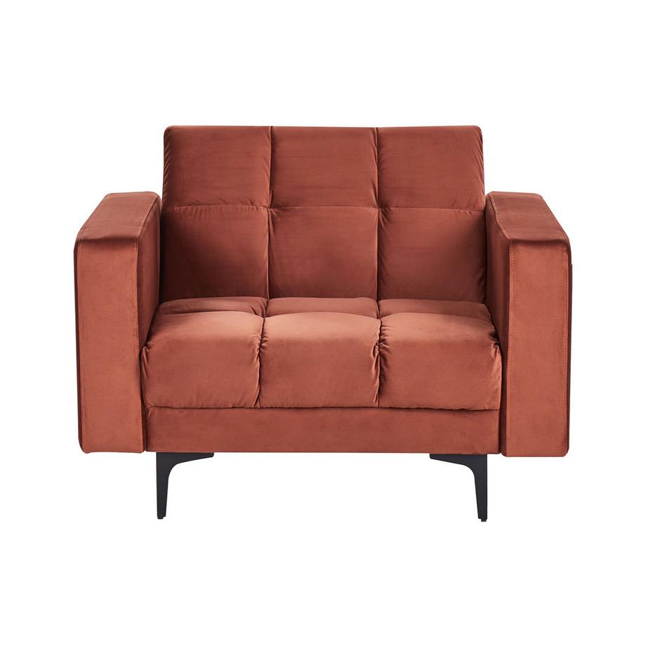 Beliani Fauteuil en Velours Minimaliste ALNES  