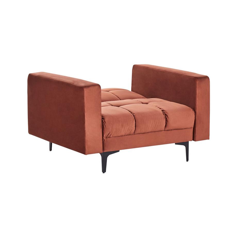 Beliani Fauteuil en Velours Minimaliste ALNES  